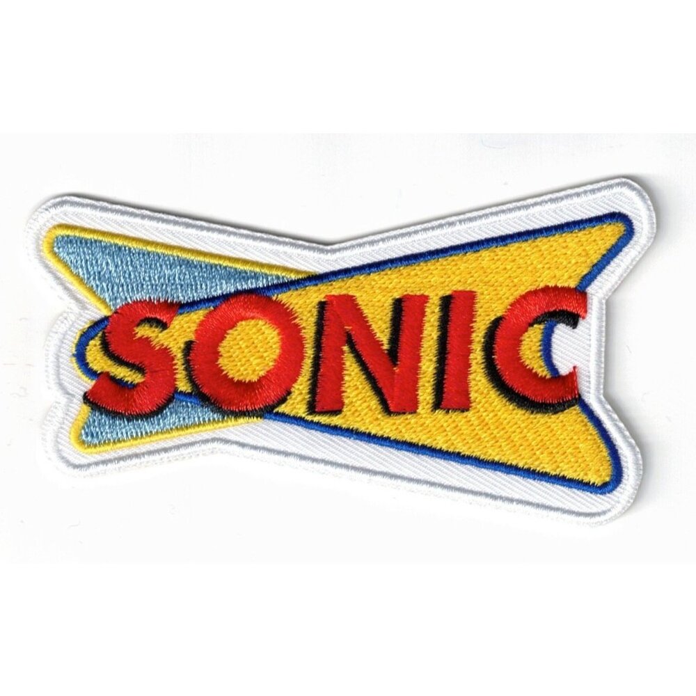 Sonic Drive In Burgers  Logo Premium 2x3.75in Embroidered Iron-on Patch